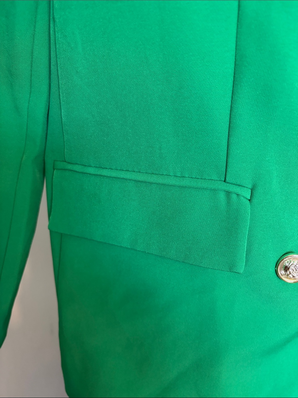 Women's Double-Breasted Emerald Green Blazer and Trousers Set - Picture 4 of 12